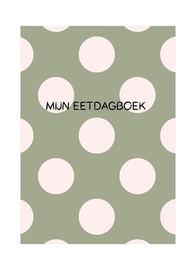 HappyBook - Eetdagboek - Dagboek - Voeding - Afslanken - Dieet - Voeding dagboek - Gezondheid - Motivatie - Gezondheid - Health - Stip - Polkadot - Groen - Roze - Afslanken - Gewicht tabel - Beweging - Stappen zetten - Voeding tracken - Boekenlegger