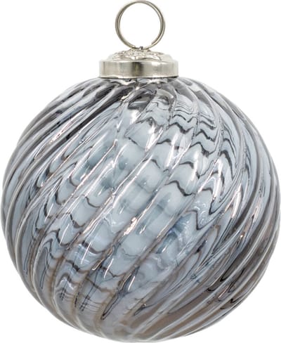 HomeBound by KY | Glazen kerstbal grijs | 10x10x10cm | kerstbal