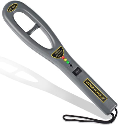 Ynkkvre - metaaldetector - handmetaaldetector met LED-alarm signalen – hoge en instelbare gevoeligheid voor gouden munten, relieken, sieraden, veiligheidscontrole en schatten zoeken – inclusief 9V batterij