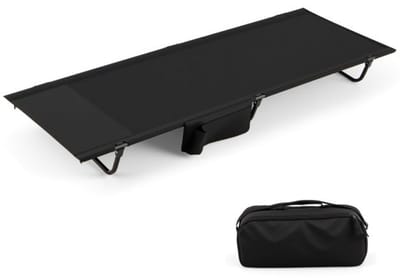 Veldbed - Kampeerbed - Vouwbed - Ligbed - Stretcher- Campingbedje - Opvouwbaar - 1 Persoons - Zwart
