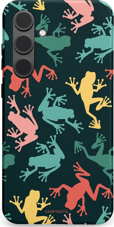 Casetastic Hoesje Geschikt voor Samsung S24 Plus - Stijlvolle Beschermende Duo-layer Case - Regenwoud Kikkers