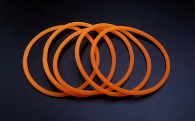Elastiek rubber oranje