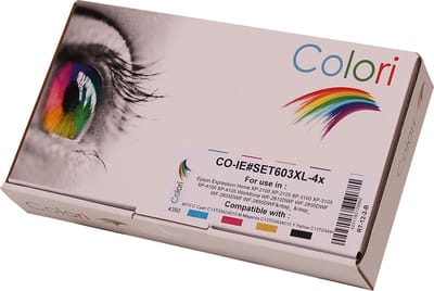 Set 4x Colori huismerk inkt cartridge geschikt voor Epson 603XL voor Epson Expression Home XP-2100 XP-2105 XP-3100 XP-3105 XP-4100 XP-4105 Workforce WF-2810DWF WF-2830DWF WF-2835DWF WF-2850DWF