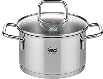 Stainless Steel Induction Cooker 12 cm Saucepan with Glass Lid