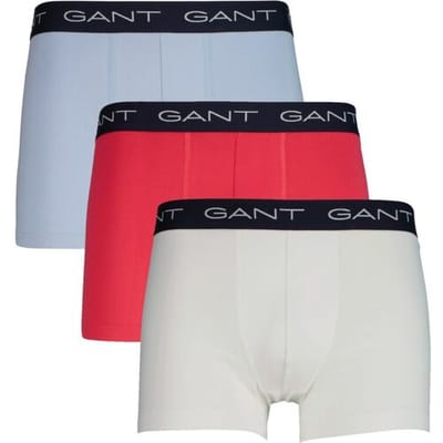 Gant Ondermode Uni Color Trunk 3Pack Waistband Contrast Wit / male