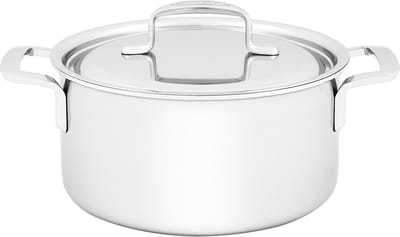 Demeyere 5-Plus RVS Kookpan Met Deksel 20cm - Roestvrij stalen Kookpot 3 L - Geschikt Voor Alle Warmtebronnen Inclusief Inductie - Duurzaam - Volledig PFAS- - PFOA- en PTFE-vrij