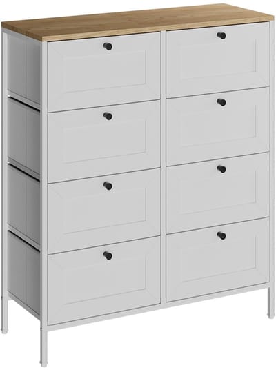 Vicco Belaro Ladekast – 80 x 95 cm met 8 laden Wit