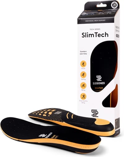 52Bones SlimTech Low Arch - premium inlegzolen met lage voetboog - optimale ondersteuning en stabiliteit - maat 37/38 - 1 paar