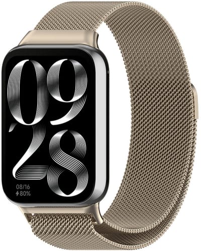 Milanees bandje - geschikt voor Xiaomi Smart Band 10 Pro, Smart Band 9 Pro, Smart Band 8 Pro, Redmi Watch 4, Redmi Watch 5 en Redmi Watch 6 - champagne