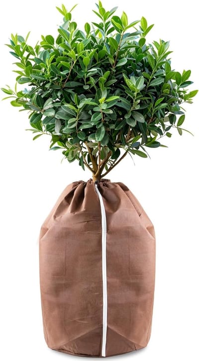 Dailygoods - Hydrogarden Plantenpot, vorstbescherming, potisolatiebeschermer voor planten met drainageopeningen, winterbeschermingszak, 40 x 40 cm