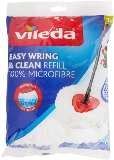 Vileda Easy Wring & Clean vervangingsmop 100% microvezel