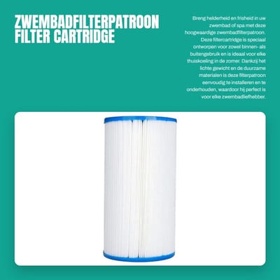 Dailygoods- Zwembadfilterpatroon Lichtgewicht - Filter Cartridge - Duurzaam - 12,5 cm - Gemakkelijk te Vervangen - Hoogwaardige Materialen - Betrouwbaar Gebruik - Filtercartridge