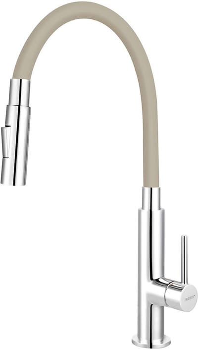 Novaservis Ferro - Keukenkraan met flexibele arm, dualspray, beige /chroom 70730,0BE