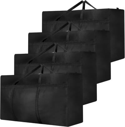 Famanu - 180 l opbergtas, extra grote verhuiszakken met ritssluitingen handgreep, waterdichte draagtas voor verhuizing, dekbedden, beddengoed, kleding opbergen