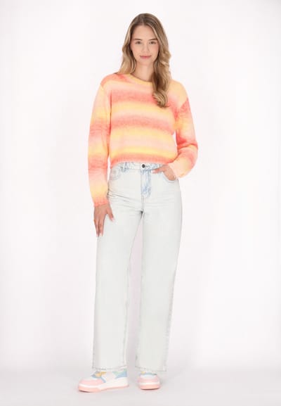 Mymo Jumper Dames Oranje Veelkleurig