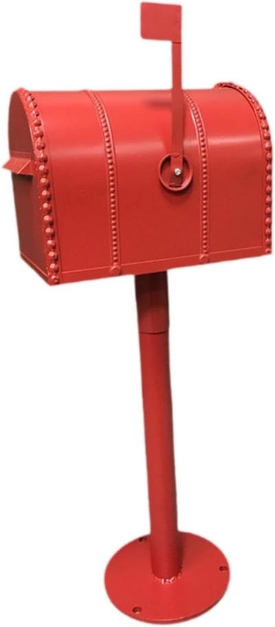 IJzeren Brievenbus - Brievenbus Buiten - Post Ontvangen - Vintage Vrijstaand Ontwerp - 24x16x66 cm - Zwart