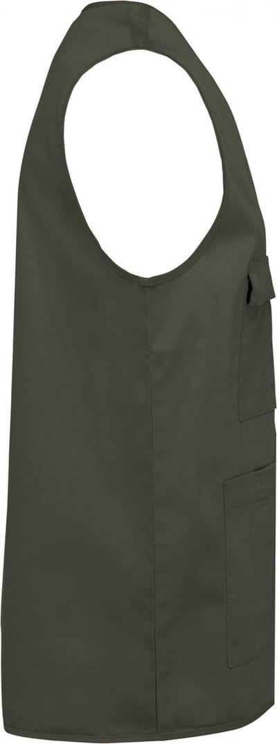 Gilet Unisex 3XL WK. Designed To Work Mouwloos Dark Khaki 65% Polyester, 35% Katoen