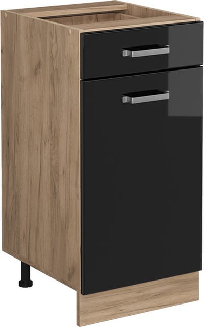 Vicco R-Line Keukenonderkast – 40 cm zonder werkblad Zwart hoogglans