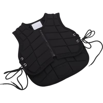 Gilet d'équitation pour enfants avec fermeture éclair sur le devant, rembourré et équipé d'un gilet de protection. Type 1 black