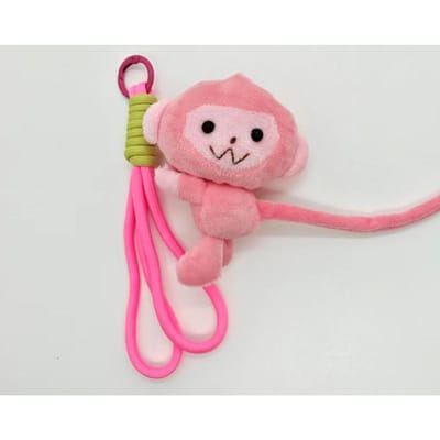 Cartoon Aap Knuffel Sleutelhanger Roze Bruin Langstaartige Pluizige Gevulde Pop Charms Tas Hanger Accessoires Koppel Cadeau Leuke Dingen pink