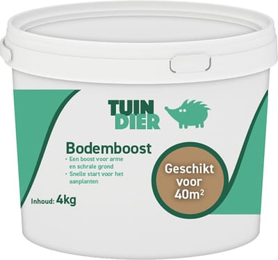 Bodemboost | TUIN-DIER® | Bodembemesting | Aanplant bemesting | Deze bodemmest is geschikt voor aanplantgrond | In handige bewaaremmer | 4.000 gram | 4 kilogram