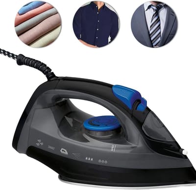 ApexArte® Strijkijzer - Stoomstrijkijzer met Stoomgenerator - Stoomreiniger - Zwart met Blauw