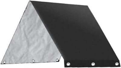 Zonwerend zeil - Waterdichte hoes - Speeltoestel beschermen - Zilver gecoate stof - 132 x 226 cm - Grijs