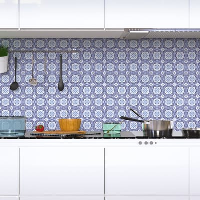 Zelfklevende muurtegelstickers voor keuken en badkamer - 60 Kristiano azulejo tegelstickers - 60 stickers, 15x15cm