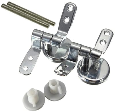 WiseGoods Premium RVS Toilet Zitting Scharnieren - Vervangingsset - Vaste Reparatie Onderdelen - WC Bril Scharnier - Wcbril