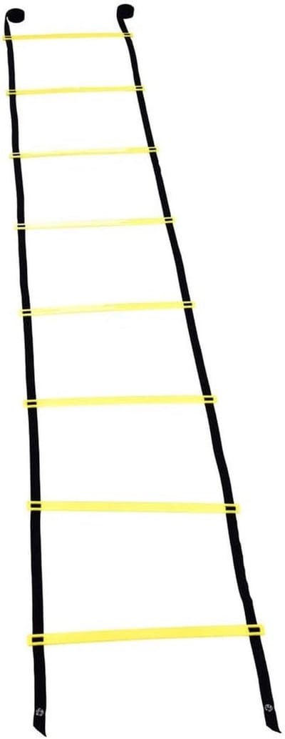 Trainingsladder - Snelheidladder Fitness - Sport Training - 8 Sportieve Treden - 4 Meter Lengte - Zwart