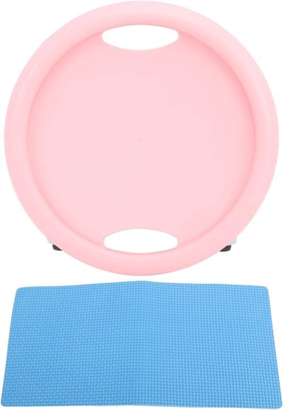 Buikspier Wiel - Ab Wheel - Thuis Krachttraining - 4 Wielen Stabiliteit - 150kg Draagvermogen - Roze
