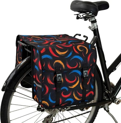 CLVP® Fietstassen met Bloemen - Voor Achterfietsdragers - Fietstassen Dubbel Waterdicht – Fietstas Dubbel – Praktisch – Met Reflecterende Banden