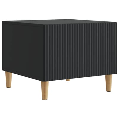 vidaXL - Salontafel - met - lade - Zwart - 49 - x - 50 - x - 40 - cm - Bewerkt - hout