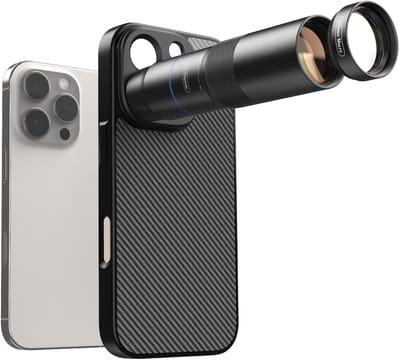 Dailygoods - 10X Telelens en Macrolens voor Mobiele Telefoons - Ultralicht en Compatibel met iPhone 16 Pro
