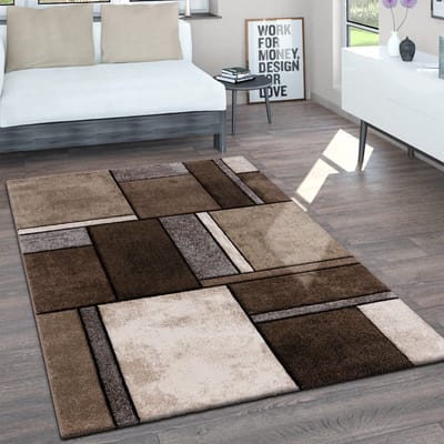 Paco Home Vloerkleed Woonkamer Laagpolig Vintage Handgemaakt Contour Gesneden 3D Gemêleerd 120x170 cm