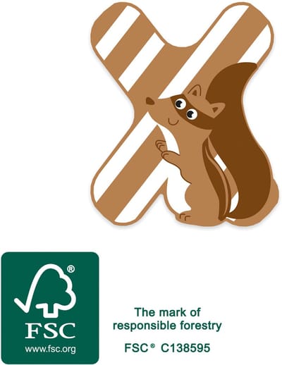 Small Foot - Wooden Animal Children's Letter - X