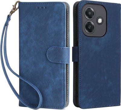 Coverup Hoesje - Geschikt voor OPPO A40 / A40m / A60 5G Hoesje - Coverup Book Case met Koord - Blauw