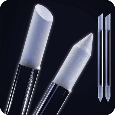 Professionele Glazen Nagelriem Duwer en Vijl Set voor Manicure