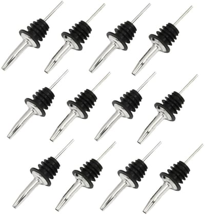 Dailygoods- Schenktuit 12 stuks - Roestvrij Staal - Herbruikbaar - Conische Schenktuit - Voor Wijn - Klassieke Stijl - Flessenschenker