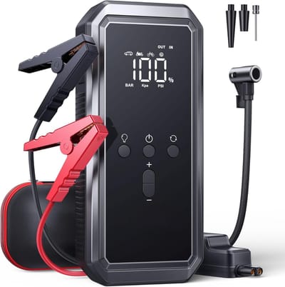 Jumpstarter Voor Auto - Starthulp - Starthulp Voor Auto - Jumpstarter Powerbank - Jumpstarter Met Compressor