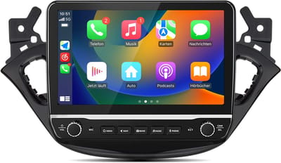 Junsun 2DIN Autoradio Geschikt voor Opel Corsa E (2015-2019) / Adam | Android 15, 2+64 GB, Draadloze CarPlay & Andriod Auto, DAB+, GPS-Navigatie, WIFI, Bluetooth, RDS, FM, SWC, 10.1-inch Touchscreen, DSP, Quad-core processor