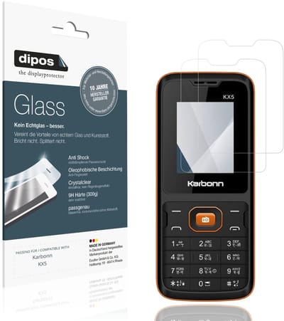 dipos – 2x Pantserfolie geschikt voor Karbonn KX5 | 9H Screenprotector