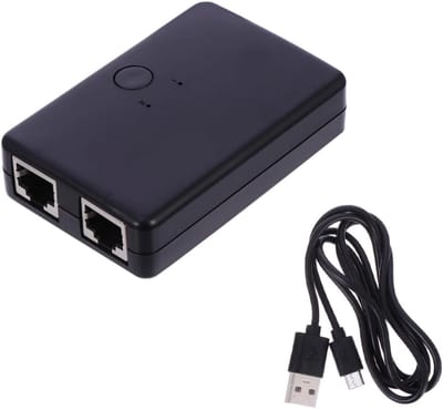 Netwerk Splitter - Ethernet Adapter - Netwerk Uitbreiden - Fysieke Isolatie - 7.7 x 5 x 2 cm - Zwart