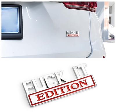 Dailygoods- Autostickers 3D-Design - Zelfklevend Embleem - Universele Pasvorm - Zinklegering - Lichtgewicht - Perfecte Maat 8 cm x 3 cm - Auto-embleem