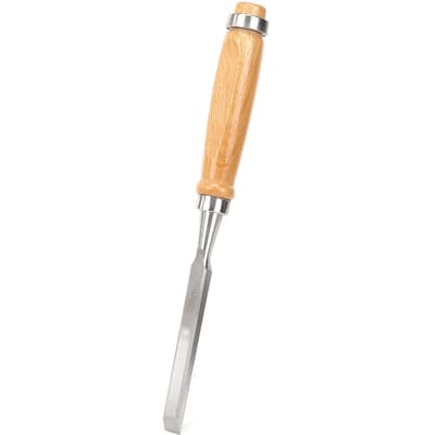 Houtbeitel Houten Handvat Stalen Vijl Professioneel Gereedschap voor Houtbewerking Cr V 12mm beige
