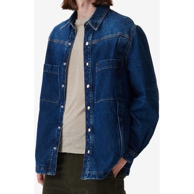 IRO Paris Kosse Overshirt Mid Blue Größe: S | Casual hemden Outlet | Herren | Blau