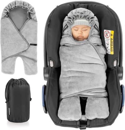PromoHome Baby Inbakerdeken met Voetjes - Zacht Winterdeken voor Kinderwagen