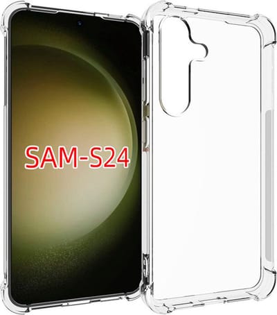 MobyDefend Hoesje - Geschikt voor Samsung Galaxy S24 - Transparante Shockproof TPU Backcover - Verstevigde Hoeken - Volledig Doorzichtig