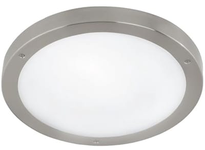 Buiten Plafondlamp met LEDs en Bewegingssensor - Roestvrij Staal en Glas met IP44 Bescherming