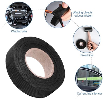 Dailygoods- Isolatieband Zwart - Zelfklevend - Multifunctioneel - 19mm x 15m - Hoge Temperatuurbestendigheid - Slijtvast Materiaal - Tape